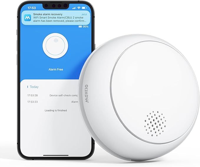 Inteligentny czujnik dymu smart Wi-fi Maxcio