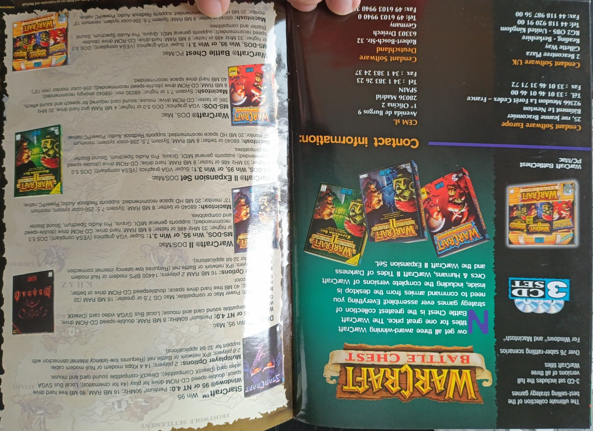Folheto publicitário da Blizzard Entertainment
