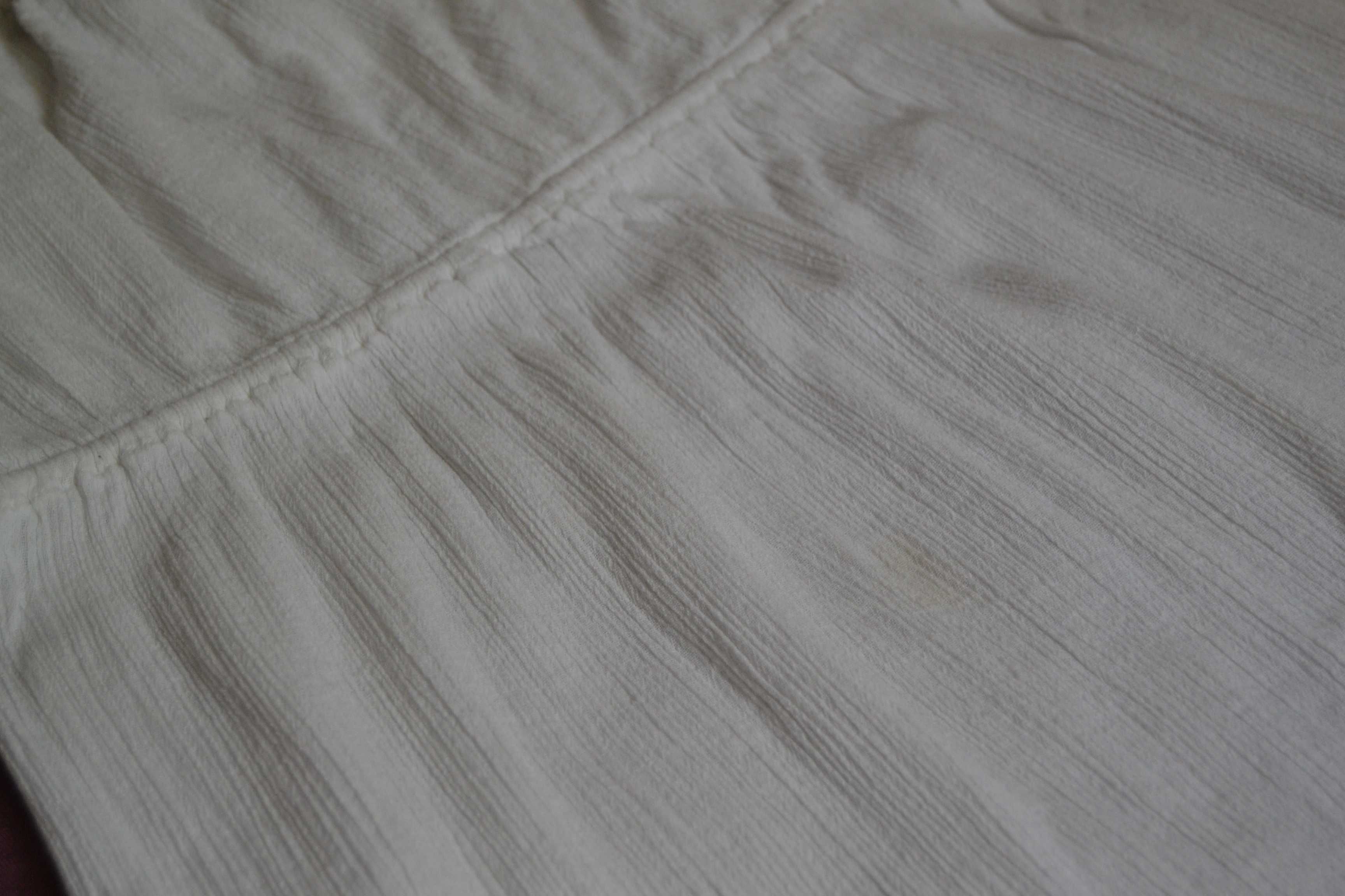 Cienka biała sukienka F&F L boho 100% bawełna S/M 36 38
