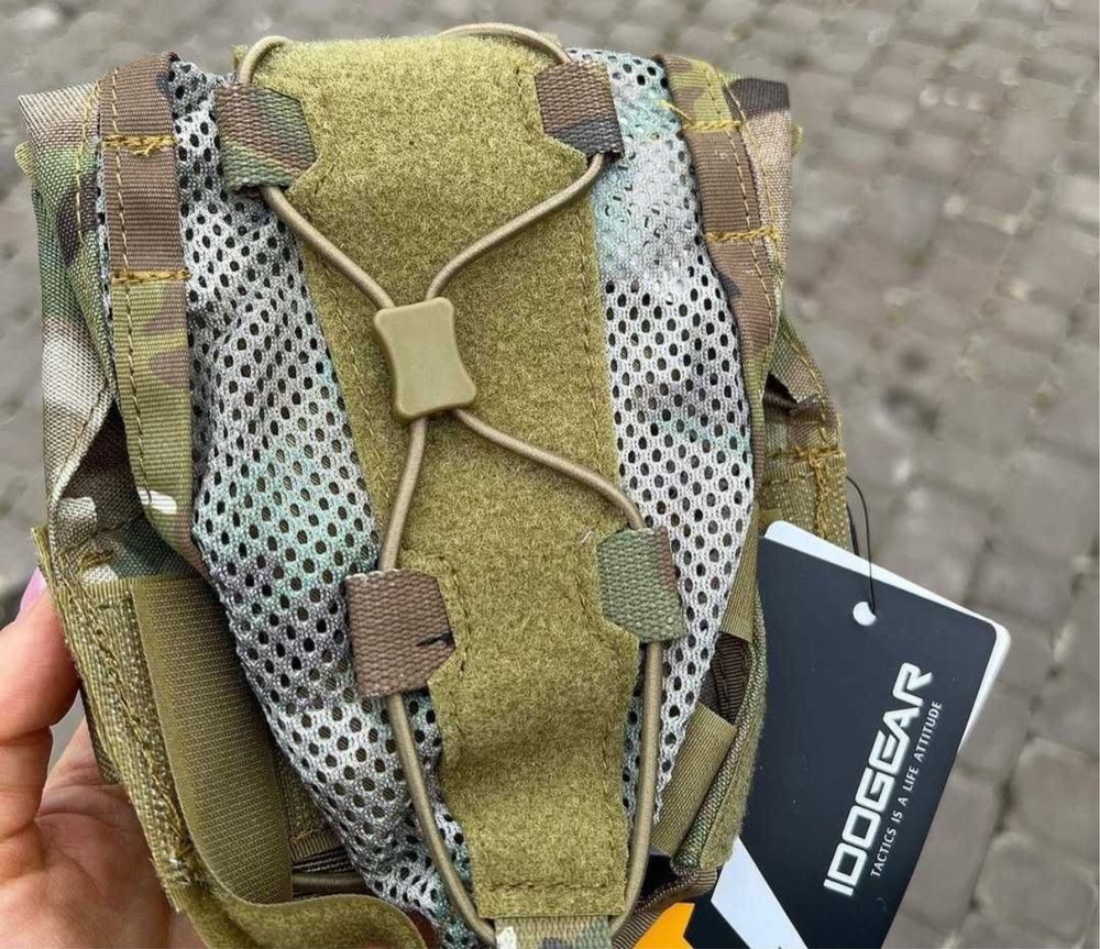 Кавер на шолом Idogear з кишенею під ПНВ батарею. Multicam