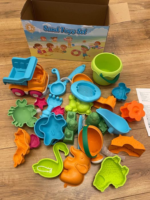 Zestaw zabawek na plażę do wanny i do piaskownicy - 25 elementów