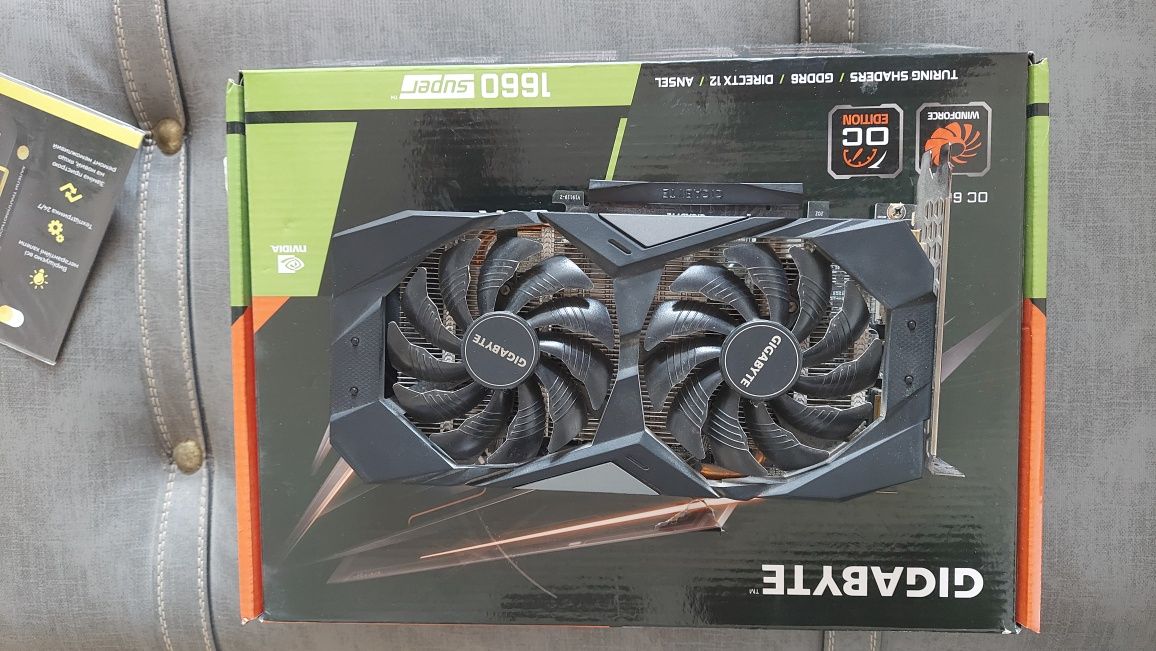 Видеокарта Gigabite 1660 super на гарантии 2 года