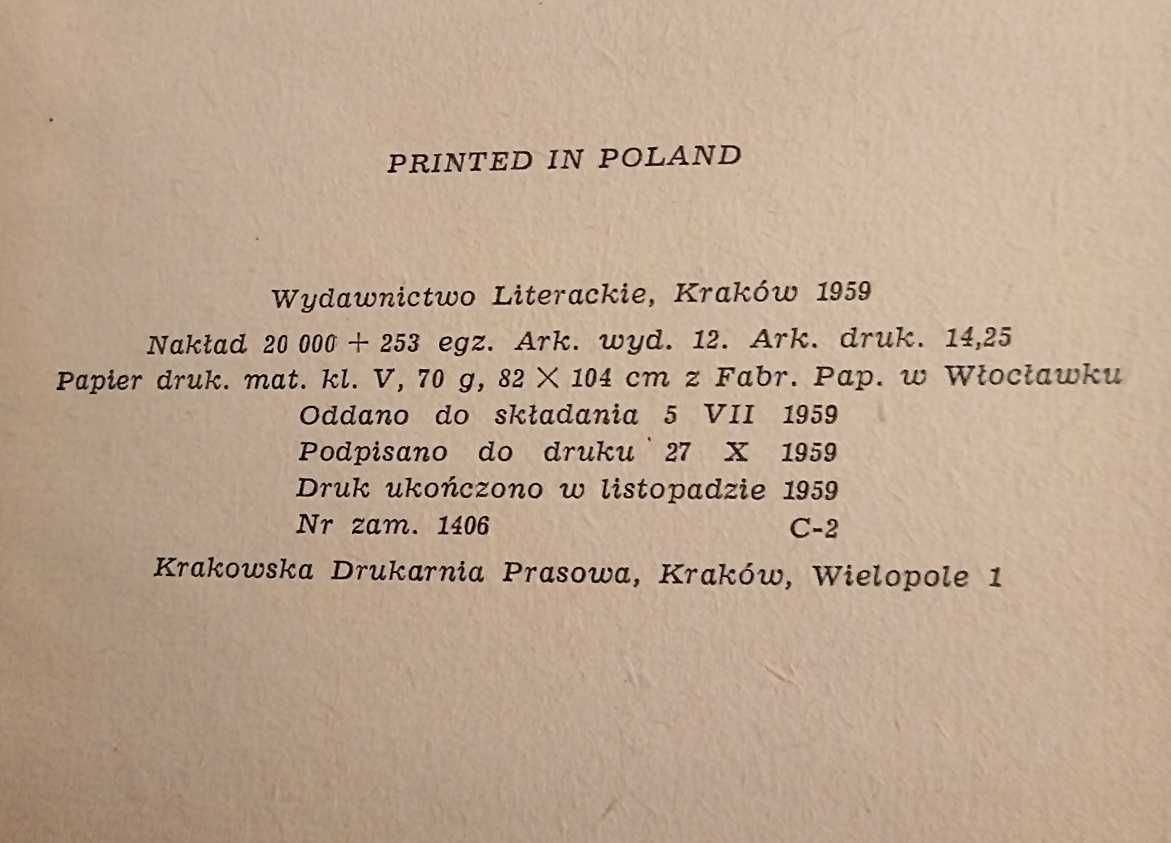 Kraszewski "Milion posagu" Wydawnictwo Literackie Kraków 1959r