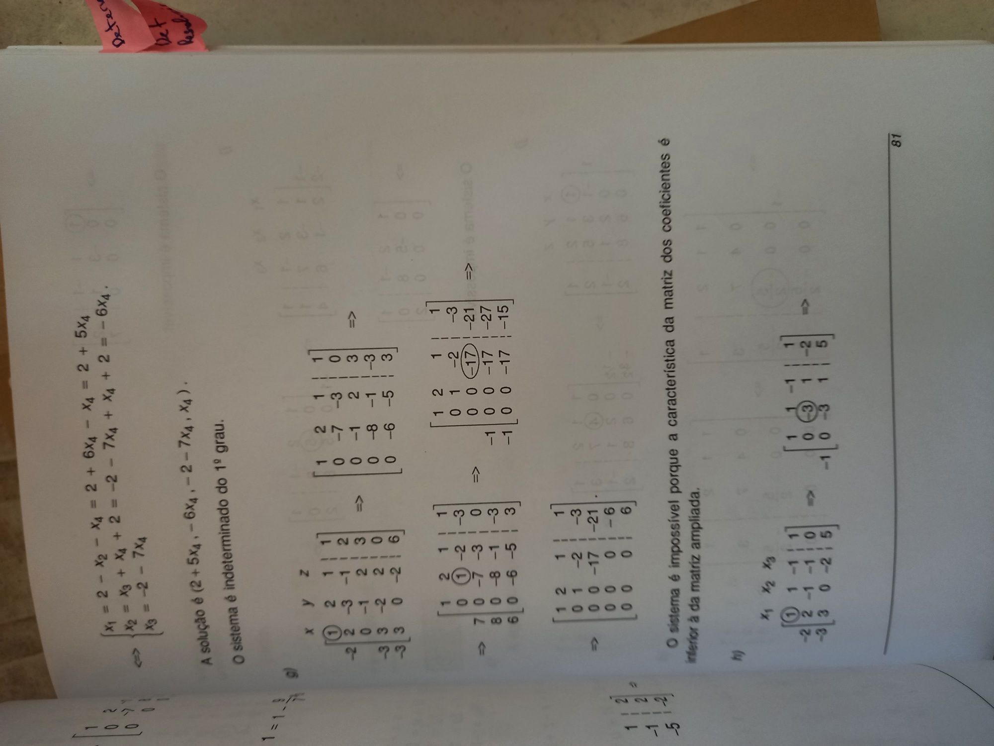 Álgebra Linear - matrizes e determinantes Exercícios