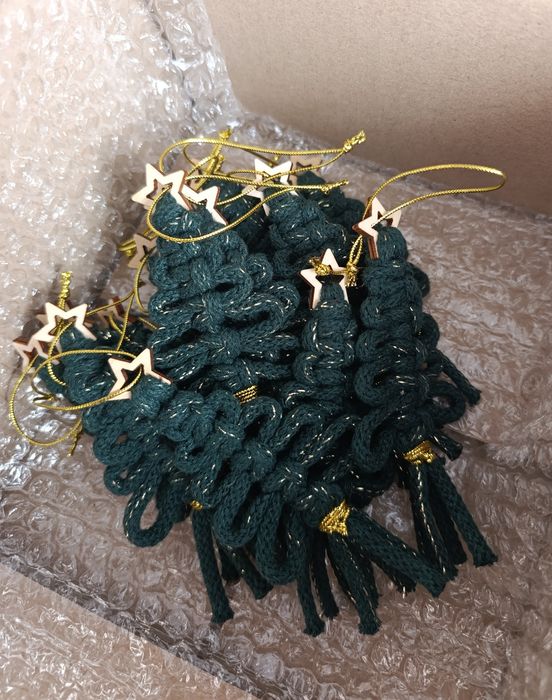 10 choineczek zawieszki święta Bożego Narodzenia prezent makrama