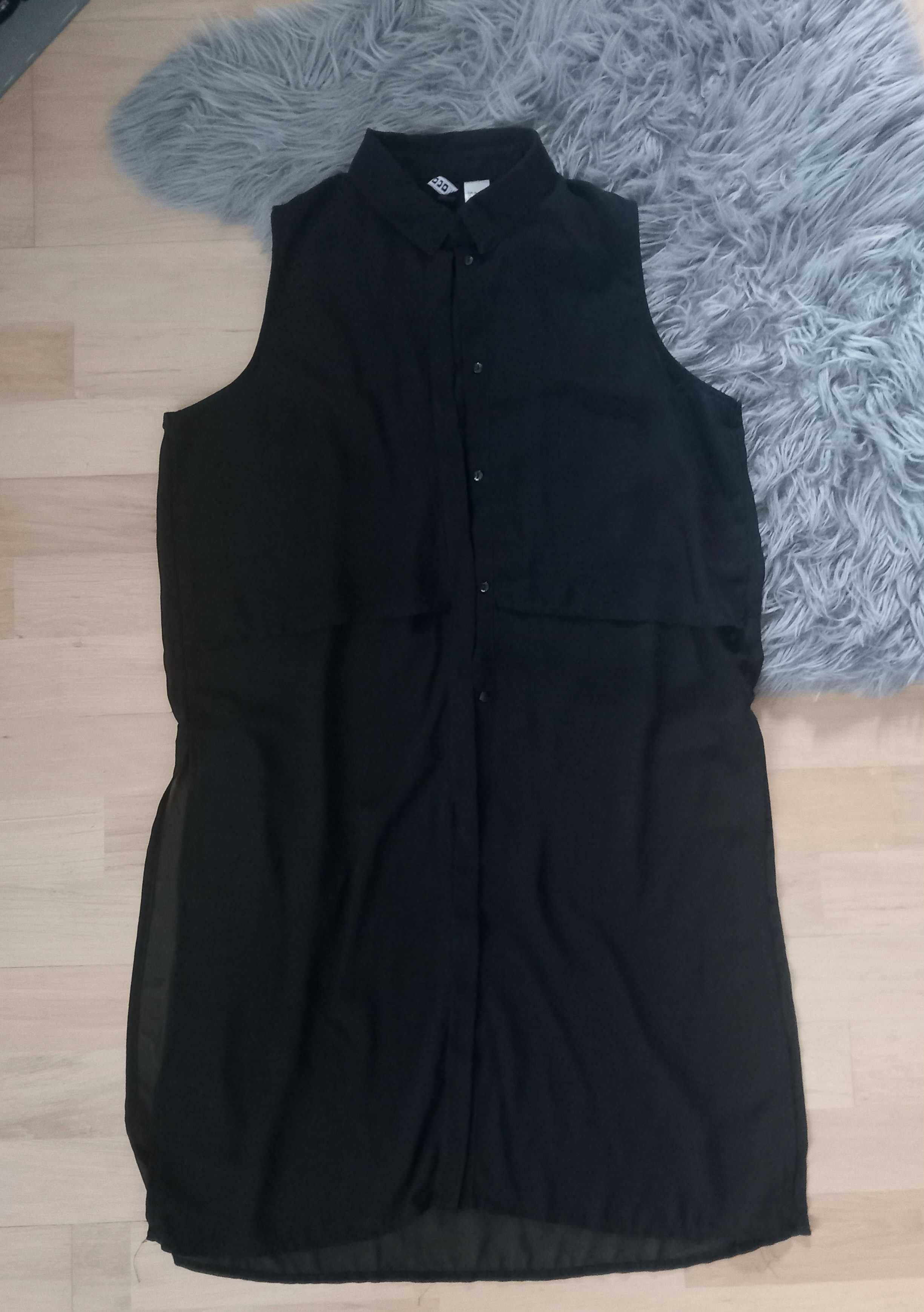Długa tiulowa koszula bez rękawów H&M