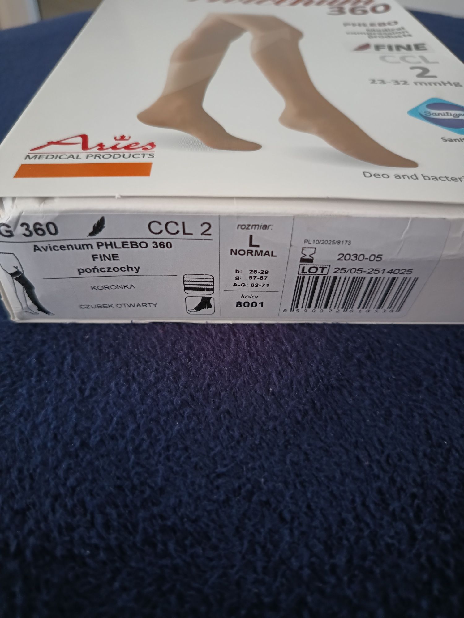 Pończochy uciskowe Avicenum 360 CLL2 rozm. L dł. normal Fine - cienkie