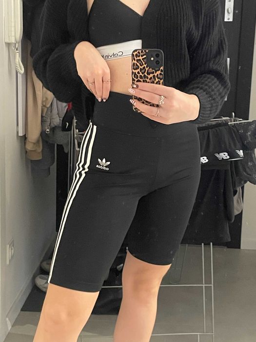 Adidas Leginsy 3/4 (kolarki) damskie czarne