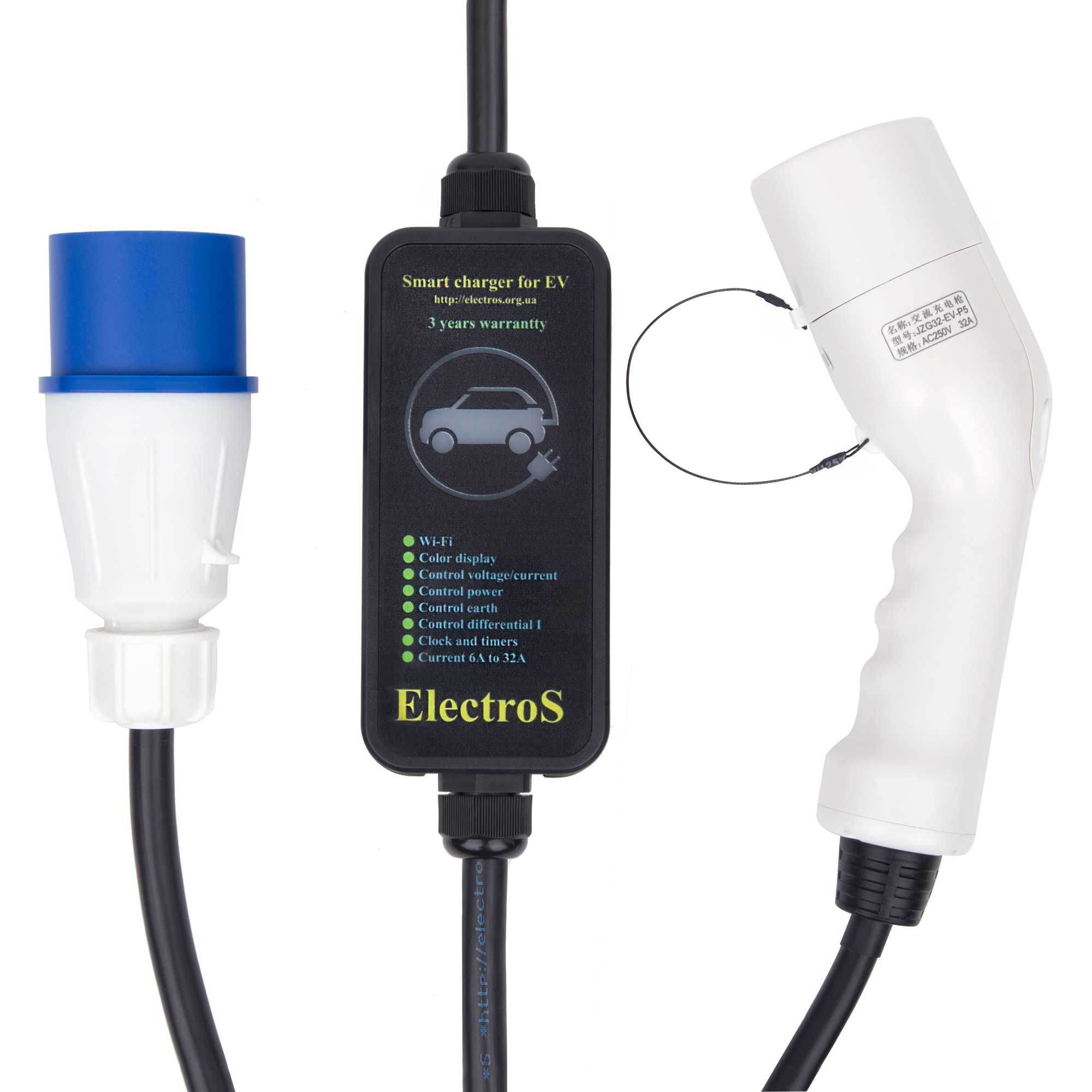 Нова зарядка для Tesla Type1/Type2/GB-T 7 кВт, 32А, Wi-Fi, гарантія 3р