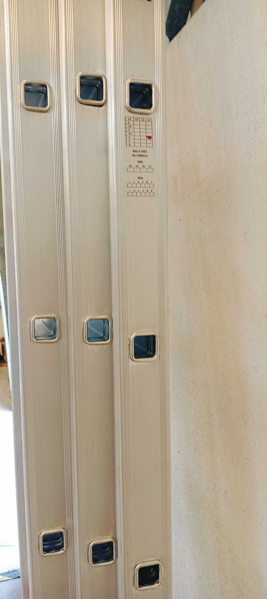 Escada Tripla Alumínio 3m+3m+3m| Degraus Redondos | DIRETO DA FÁBRICA