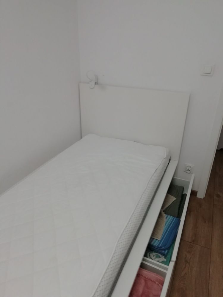 Łóżko Ikea Malm 90x200 biale z szufladami