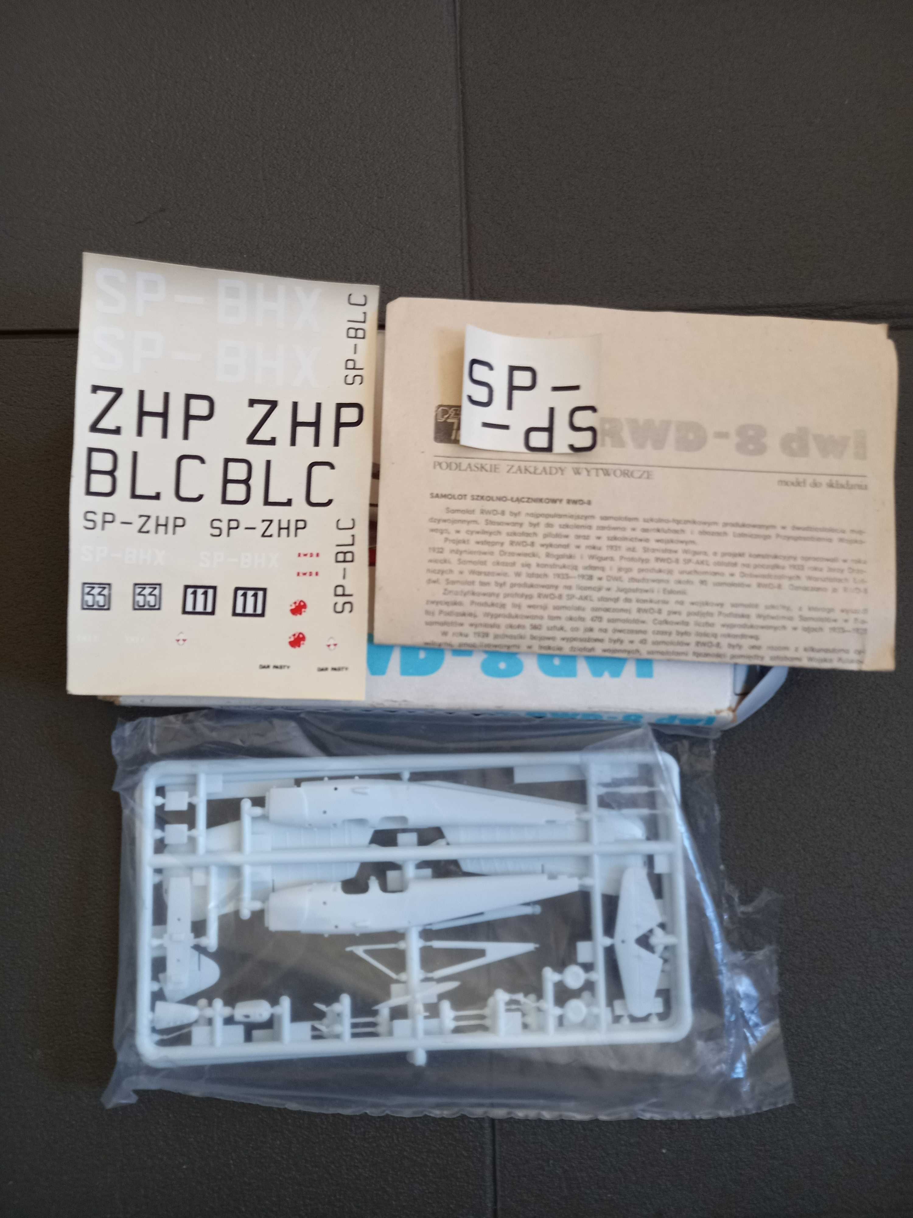 Model samolotu   RWD-8  skala1/72  PRL.  Czytaj OPIS!!.
