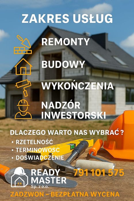 Remonty, wykończenia wnętrz pod klucz ,solidnie i terminowo!!