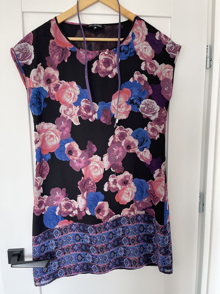 Kolorowa sukienka w kwiaty Top Secret rozmiar 38