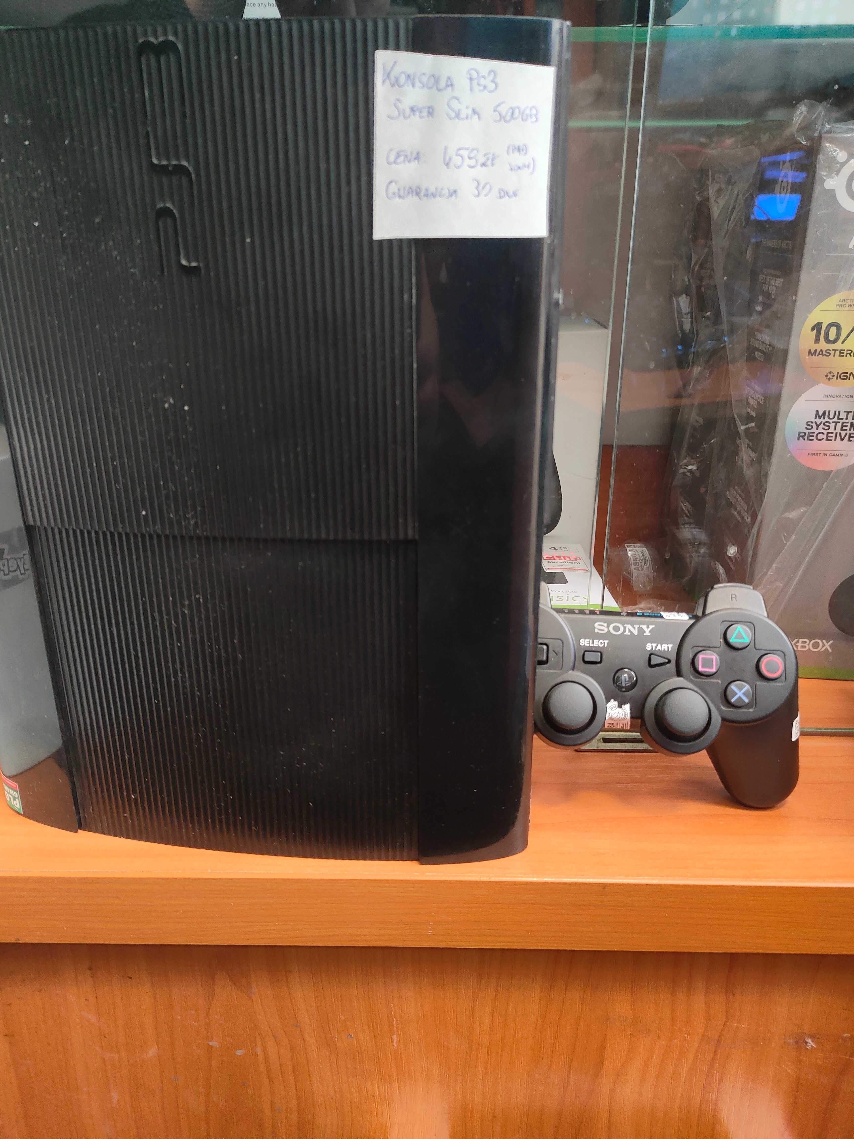 Sony Playstation 3 PS3 Super Slim 500gb Oryginalny Pad Sklep Wysyłka