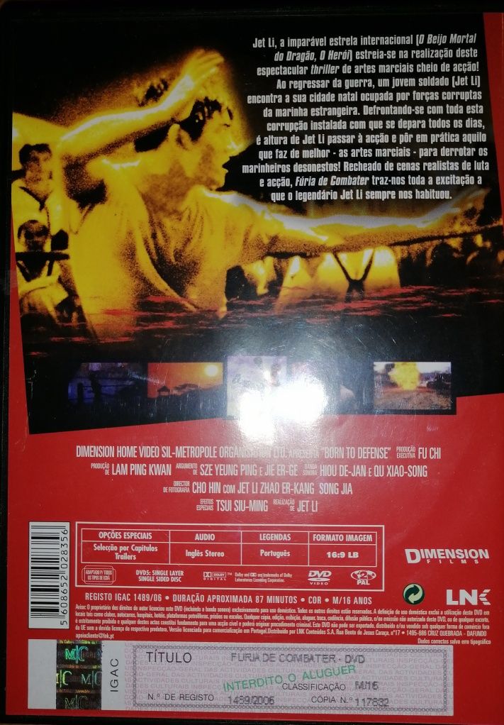 Dois DVDs. Fúria de combater e Noiva procura-se.