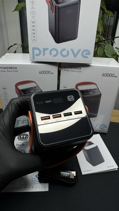 Павербанк Proove 60000 mAh 65w топова якість з гарантією 12 місяців