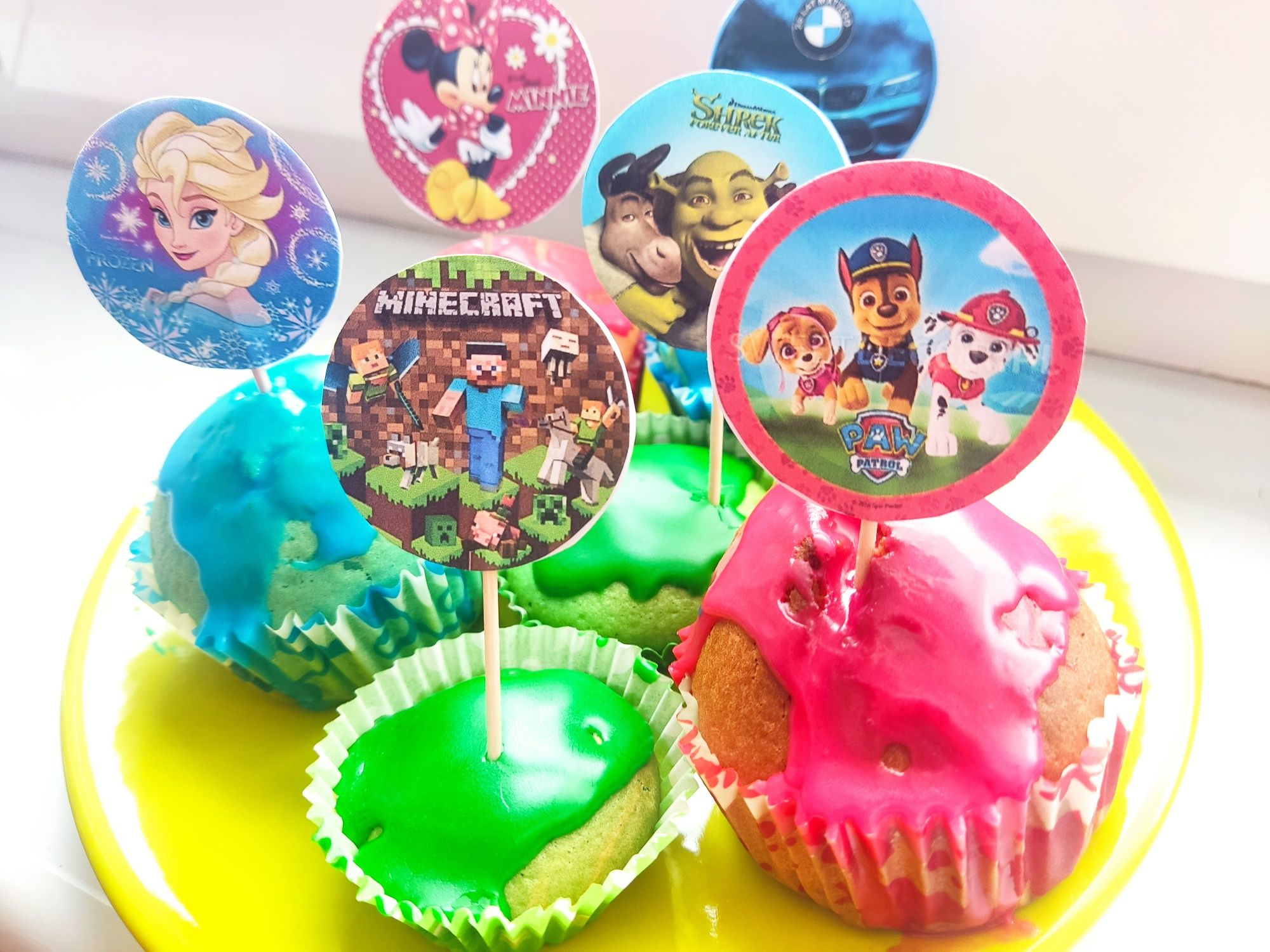 Topperki na babeczki muffinki cupcake dla dzieci do przedszkola