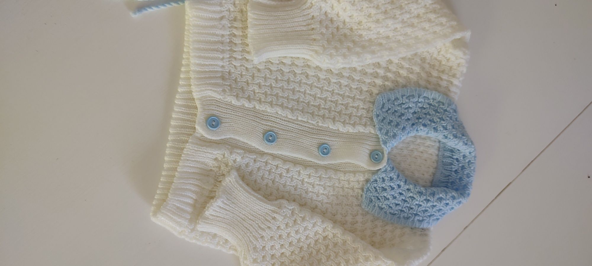 Sweterek handmade 62/68 chłopięcy