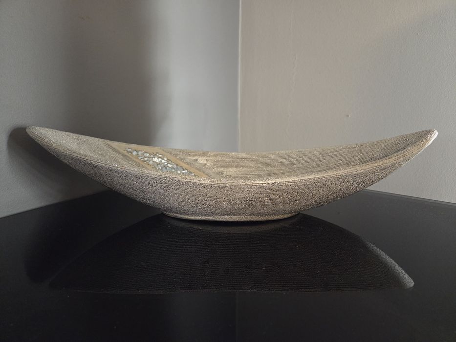 Srebrna Misa z Kruszonym Lustrem Home And You