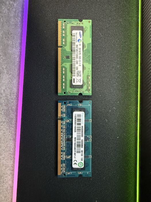 Память sodimm  DDR2 1gb и DDR3 2gb