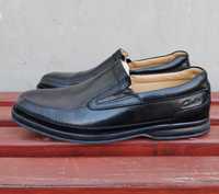 Кожаные туфли мокасины полуботинки Clarks 42-43 р. Оригинал широкие