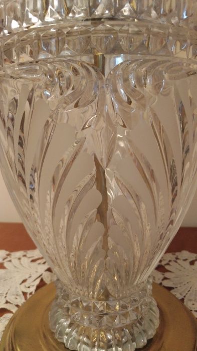 Elegancka Duża lampa kryształ biały