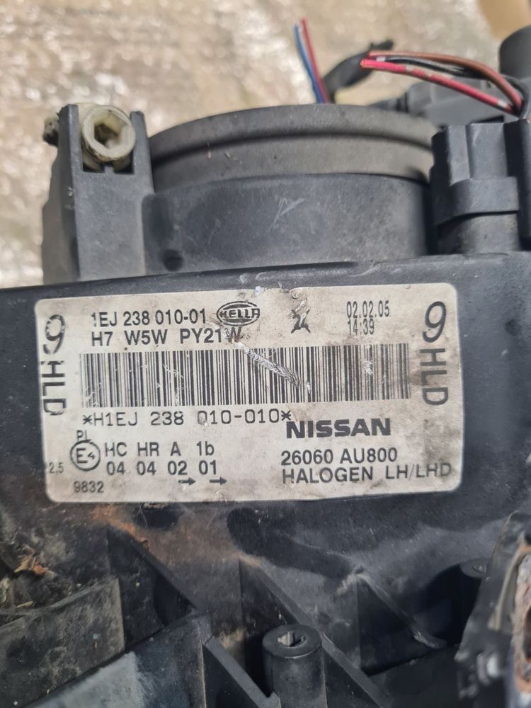 Передні фари Nissan Primera P12 Ніссан Прімера П12 Оптика