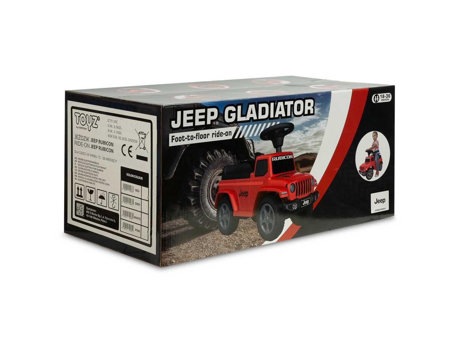 JEŹDZIK pchacz JEEP RUBICON Pojazd dla dzieci auto
