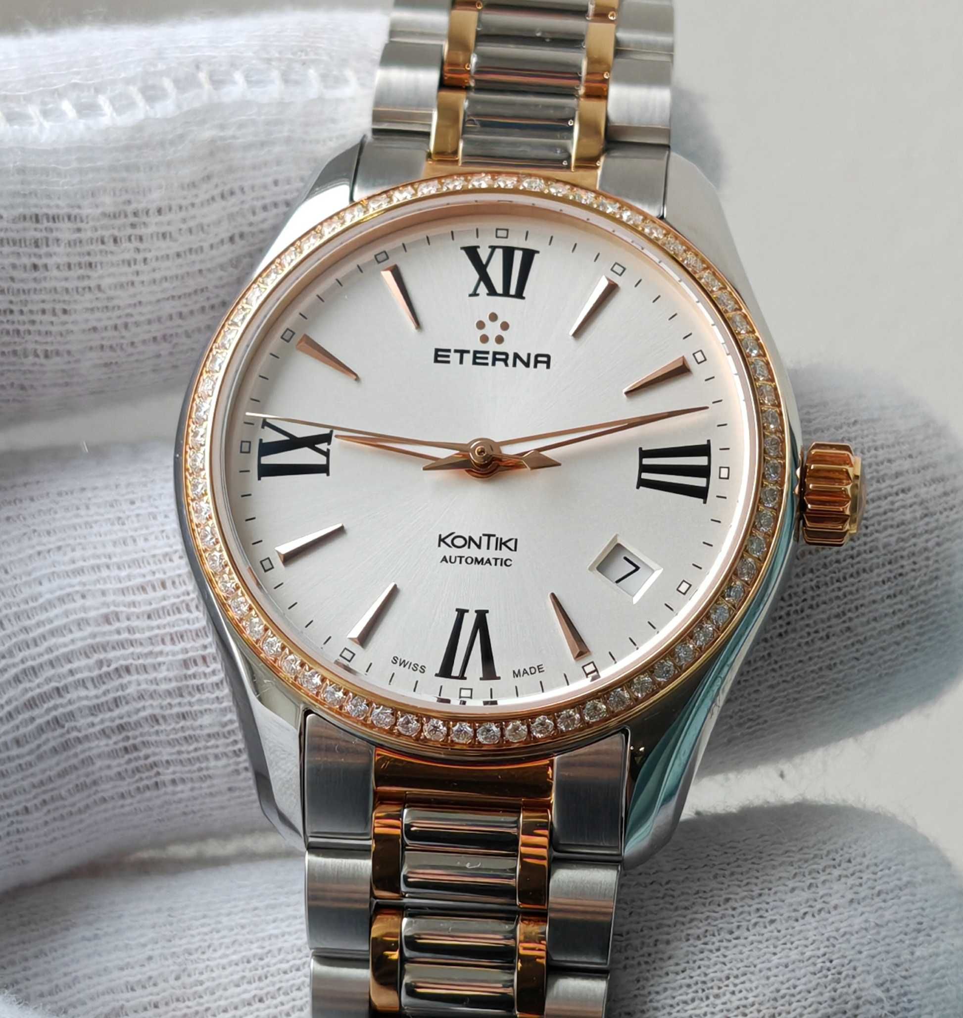 Жіночий годинник Eterna KonTiki Automatic 1260.55 Swiss made Diamond