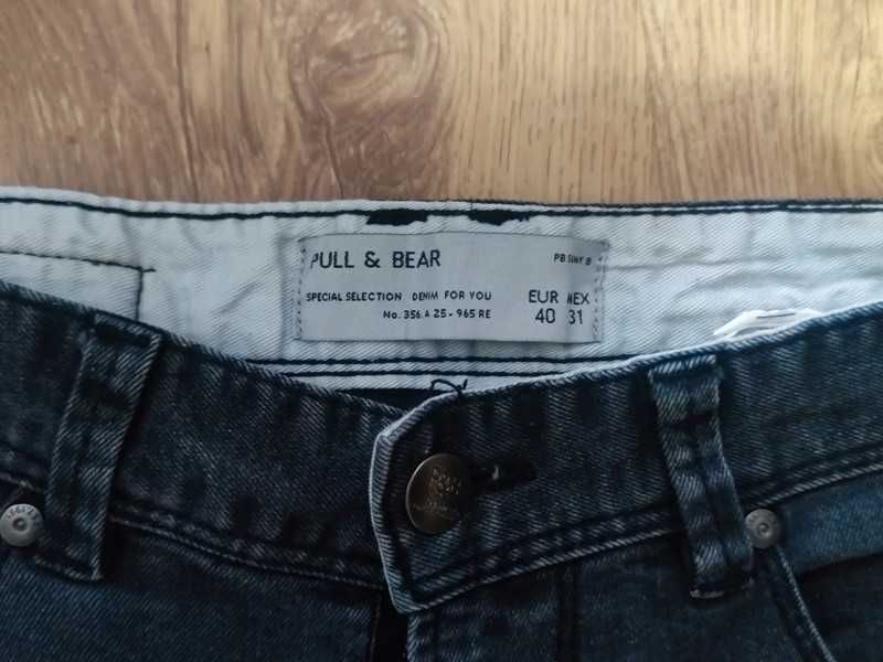 Jeansy czarne pull & bear