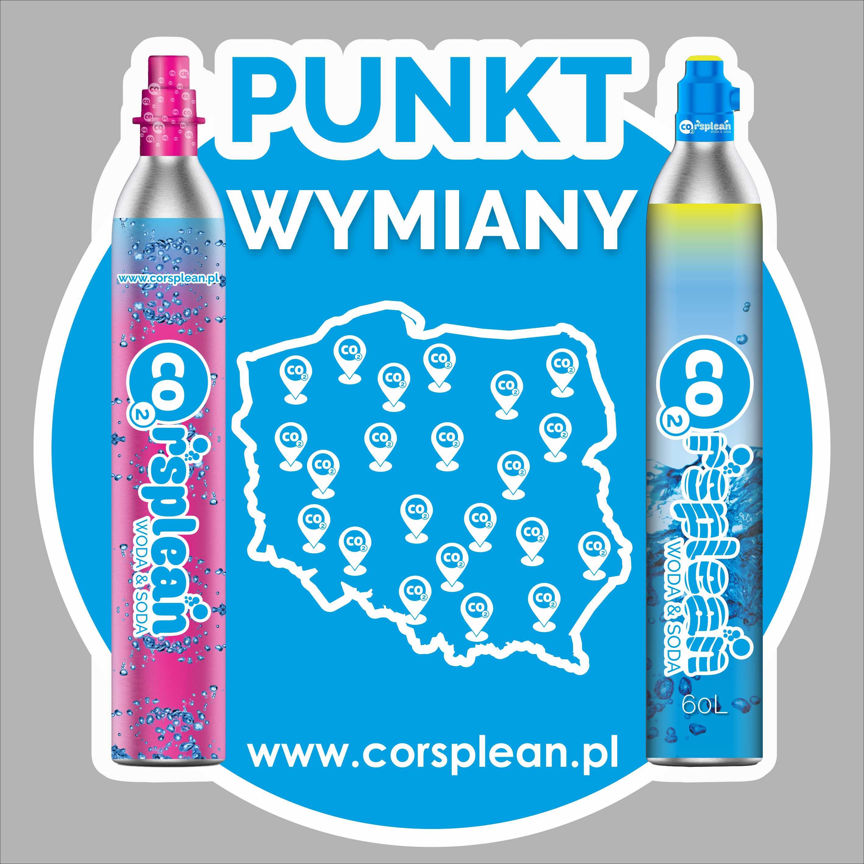 2X SUWAŁKI Butla nabój CO2 do saturatora m.in. Dafi Sodastream Brita
