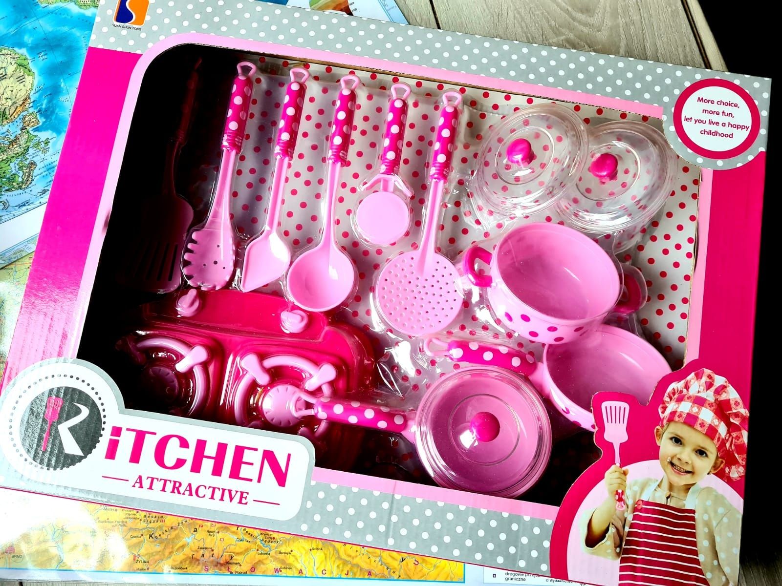 Wyprzedaż! Nowy zestaw naczyń naczynia z kuchenką - zabawki