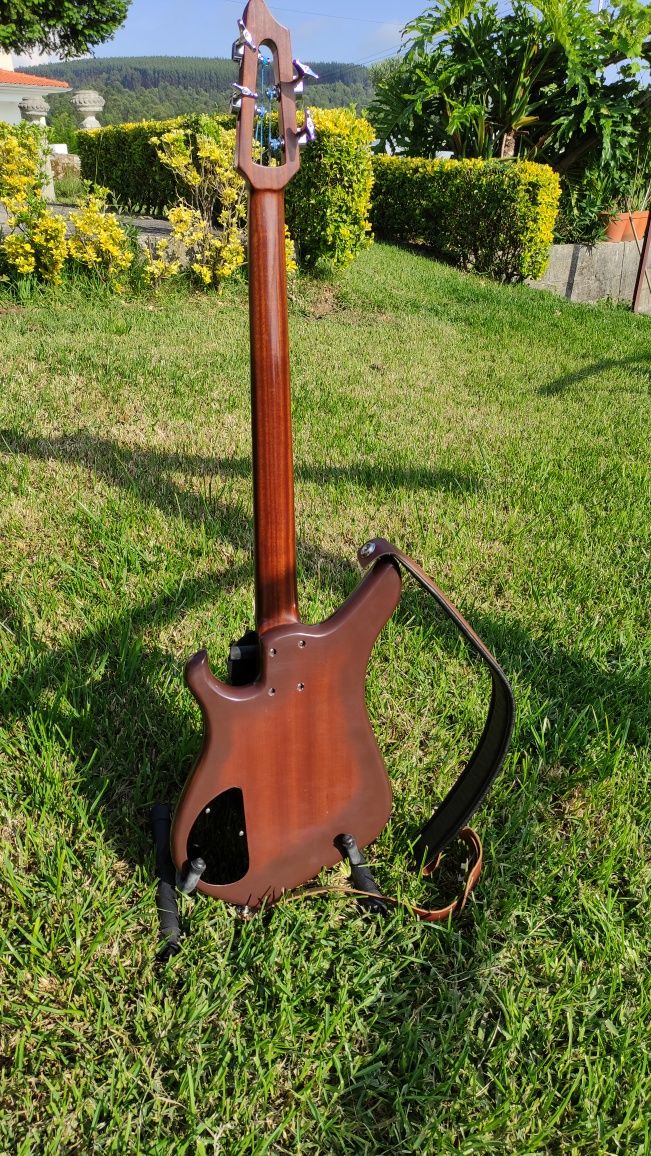 Baixo artesanal fretless + combo ibanez