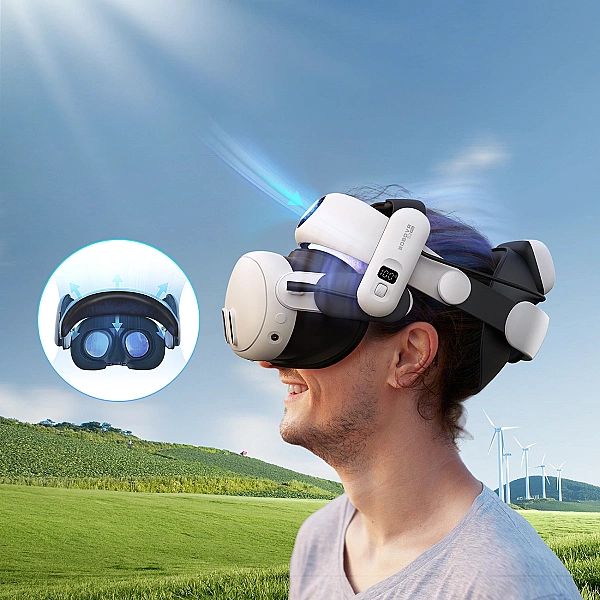 Pasek odciążający BoboVR S3 Pro do gogli VR Meta Quest 3 + bateria zew