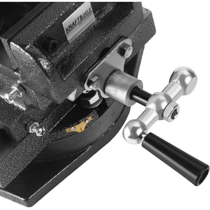 KRAFT&DELE Żeliwne Imadło Krzyżowe Maszynowe Dwuosiowe 100mm KD3513