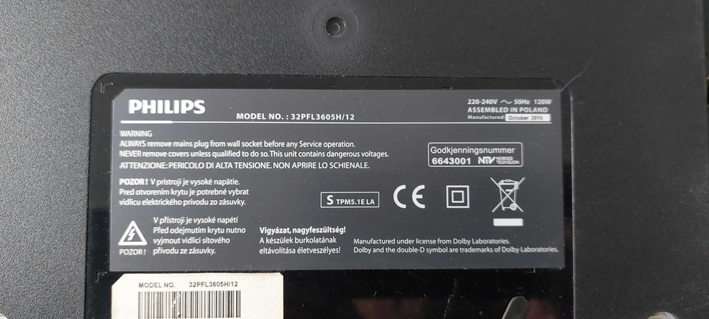 Telewizor LCD 32PFL3605H/12 używany stan dobry