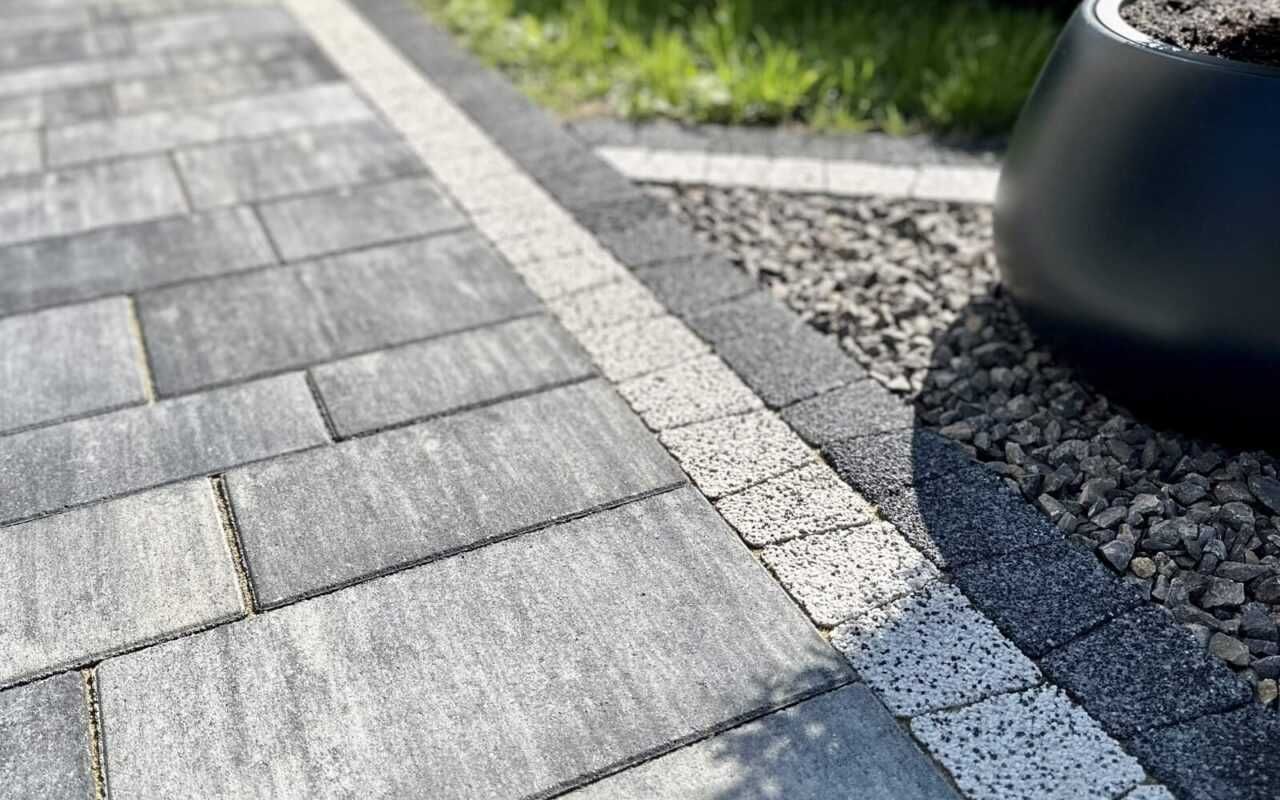 Kostka brukowa Modern kostka dekoracyjna kolor szary 6 cm