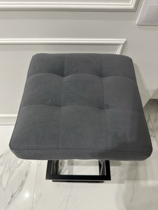 Стильний барний стілець loft / modern — метал + м’яке сидіння