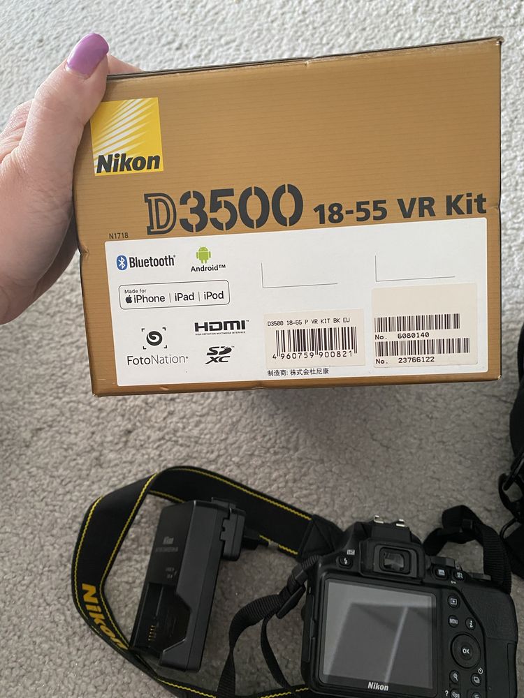 Aparat Nikon D3500 obiektyw