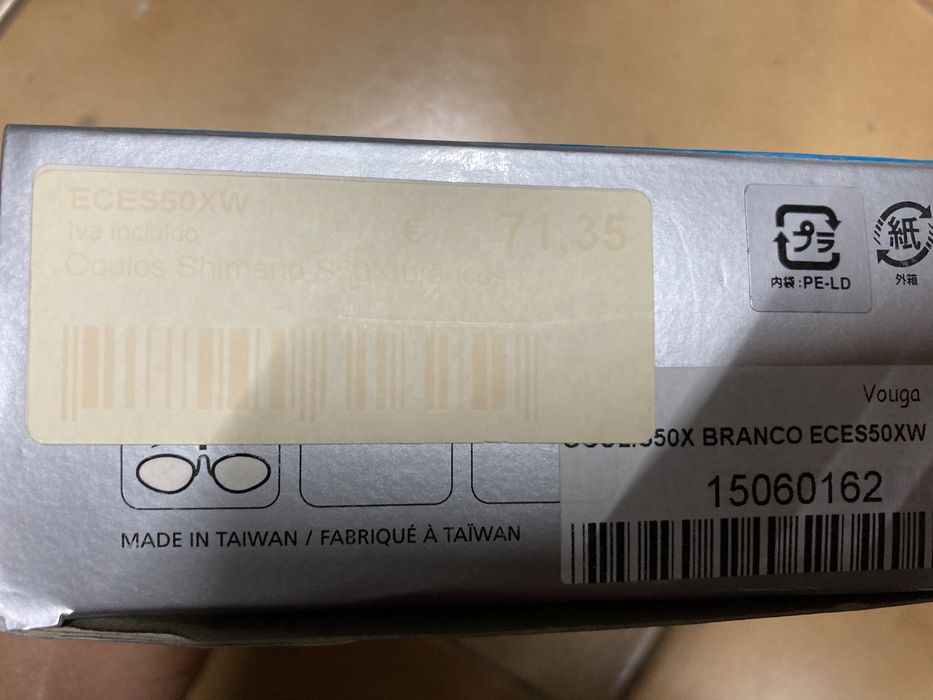 Óculos Shimano CE-S50X beges novos