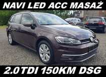 Volkswagen Golf DSG 150KM Bogata Wersja LED Masaż Navi ACC Alcantara ASO ROK GWARANCJI