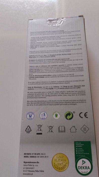 Lampki biurkowe led rgb z pilotem usb lethe