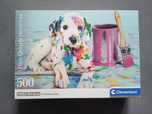 Puzzle piesek 500 elementów z plakatem