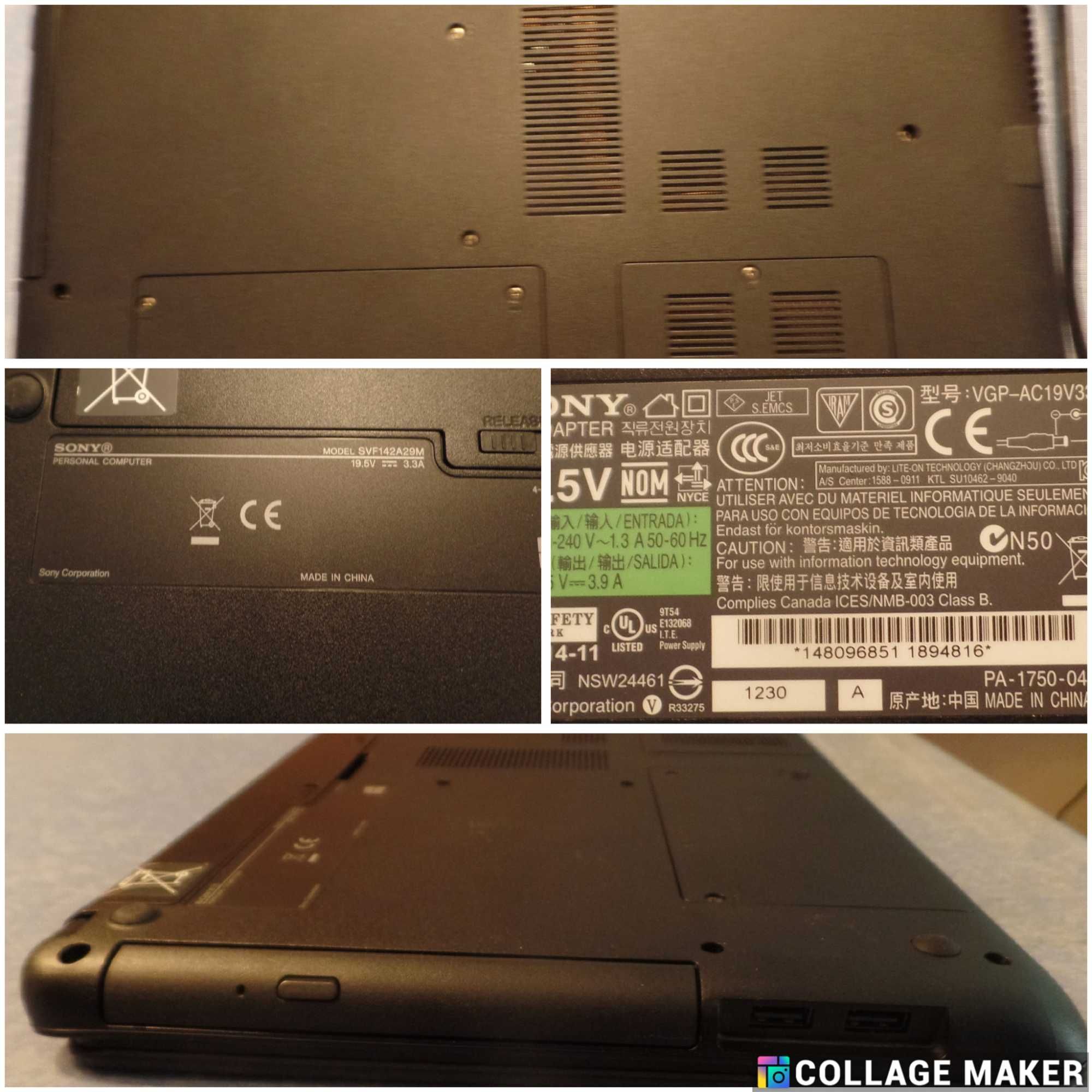 Portátil Sony Svf1421z2EB com avaria