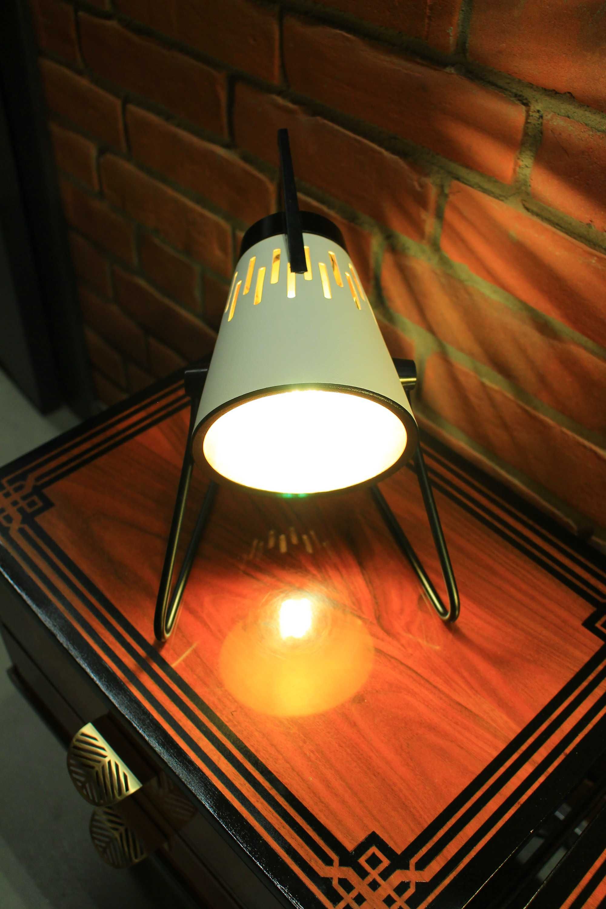 Lampa lampka prl designerska loft odnowiona vintage