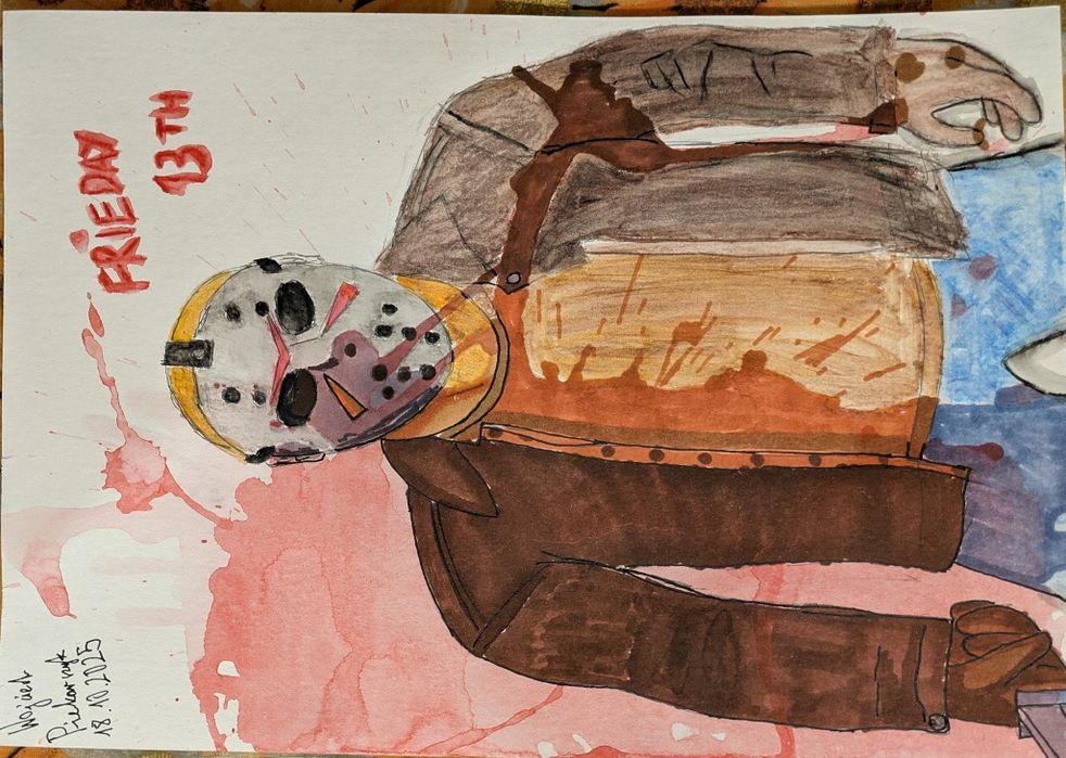 Jason obrazek akwarelowy.