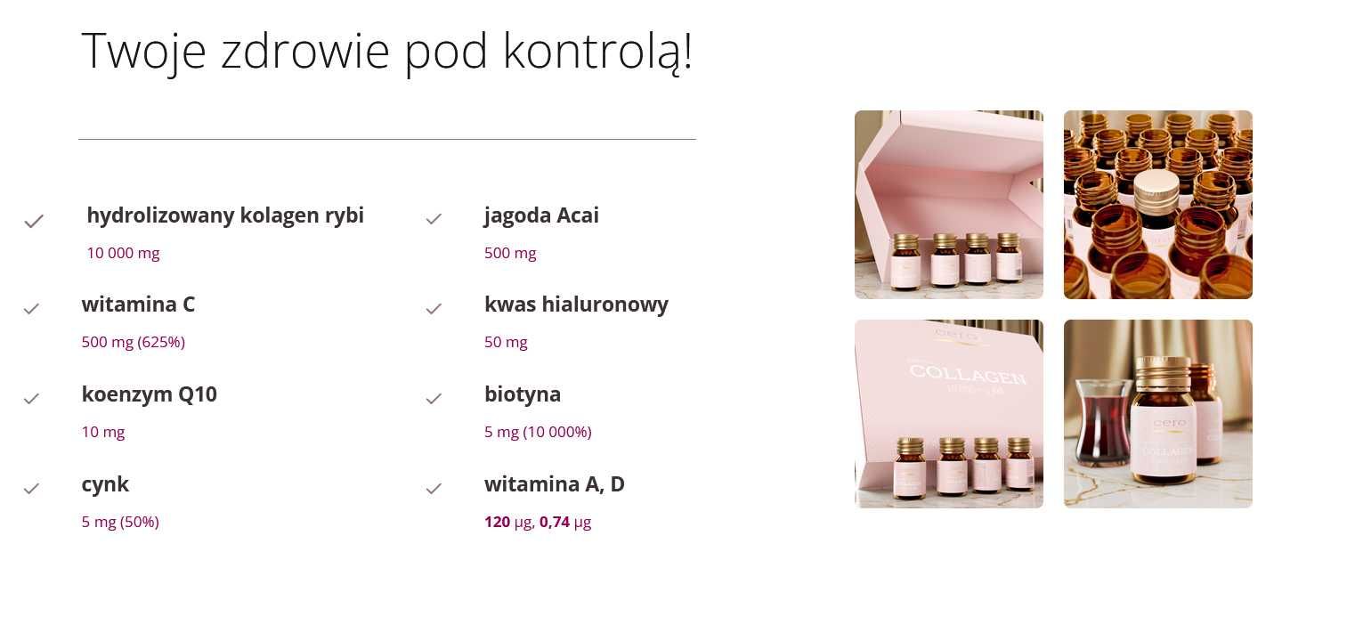 CERO Collagen Rybi 10000 mg Kolagen Morski Drink Szot Wyjątkowy Smak