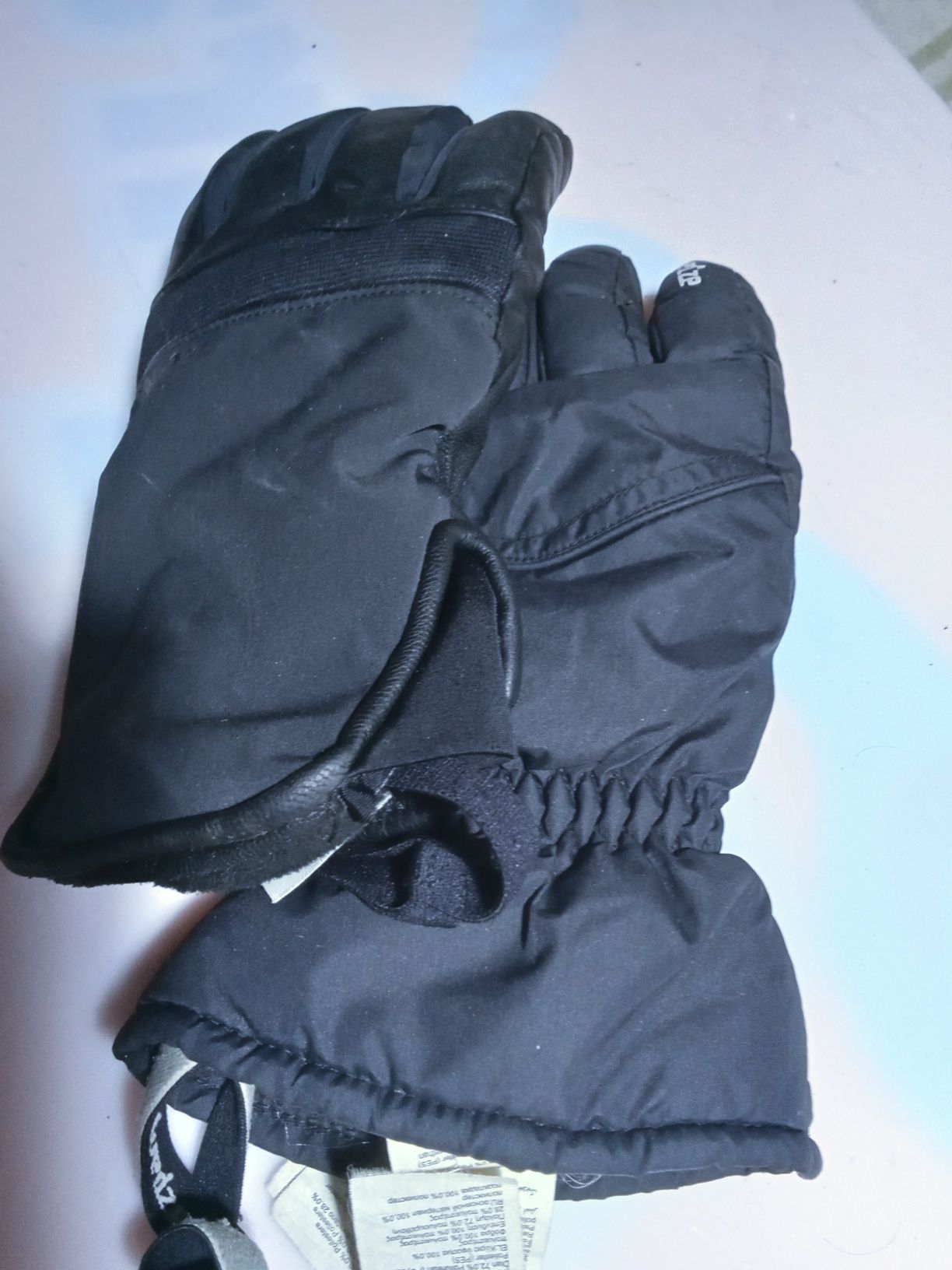 Luvas para moto, com algum uso, pretas, Ref 32