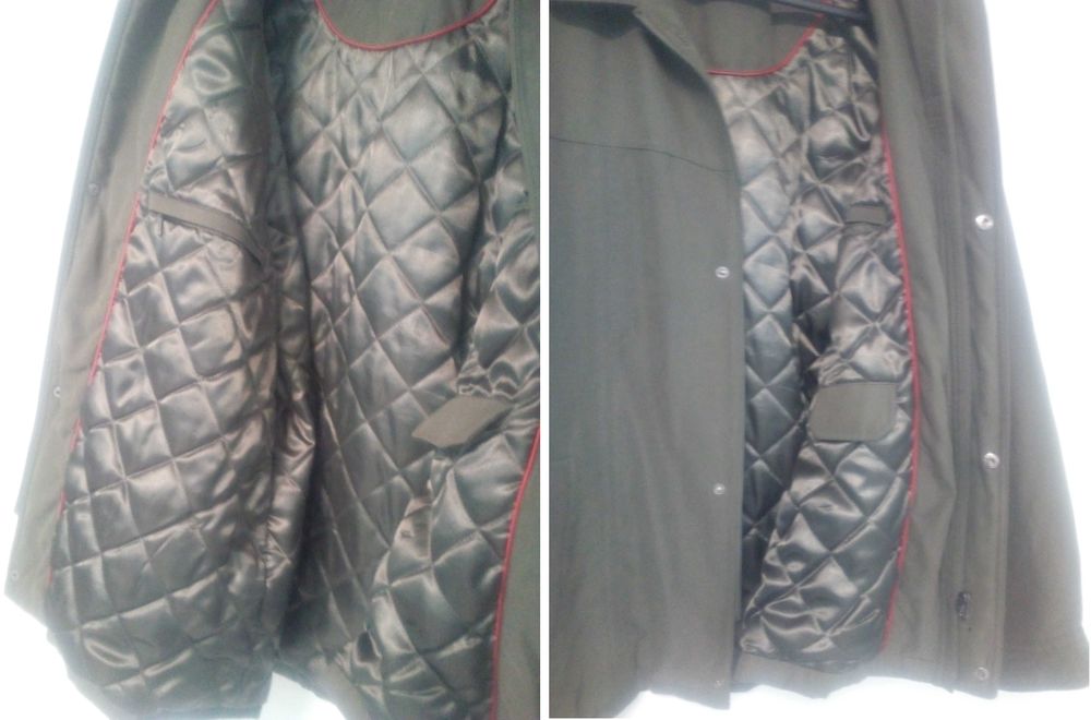 Blusão impermeável Umberto Bossi cor terracota,c/ forro acolchoado —XL